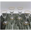 Image 2 : 4Pc Baccarat Crystal Vienne Cordials Clear W/Gold Trim, 3"H