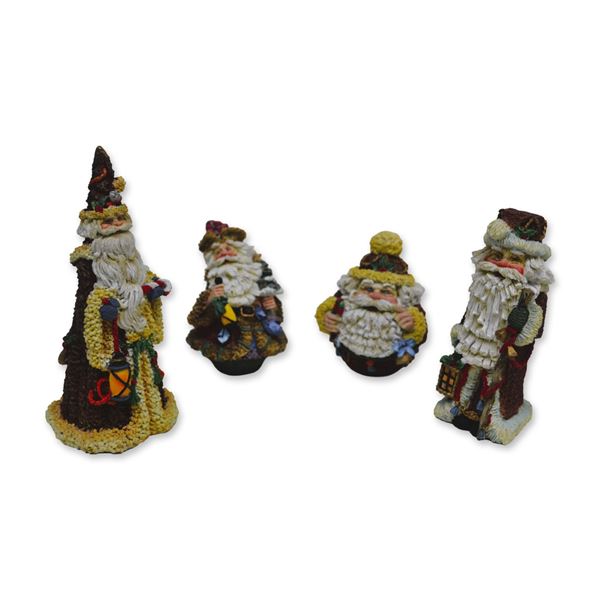 4Pc Possible Dreams Retired Crinkle Claus Collection Figurines, 1994-95