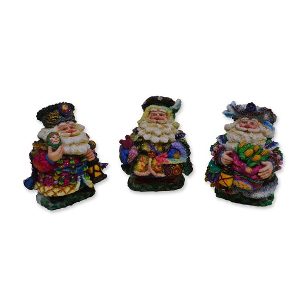 3Pc Possible Dreams Crinkle Claus International Collection Figurines, 1997