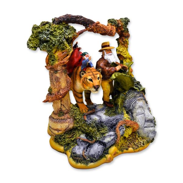 Maruri USA LE Santa's World Travels "Guiding Tiger" Sculpture, 1998
