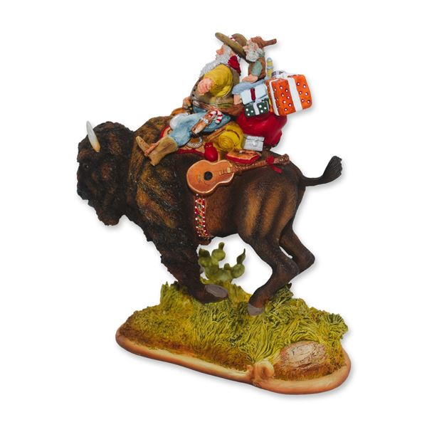 Maruri USA LE Santa's World Travels "Wild Ride" Sculpture, 1996