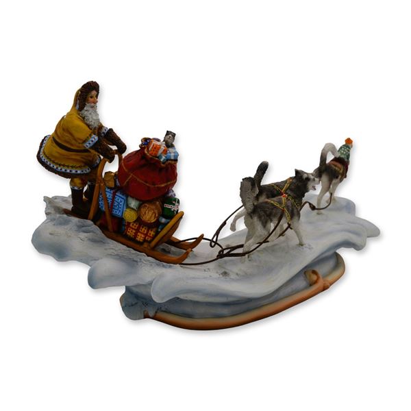 Maruri USA LE Santa's World Travels "Crossing The Tundra" Sculpture, 1996