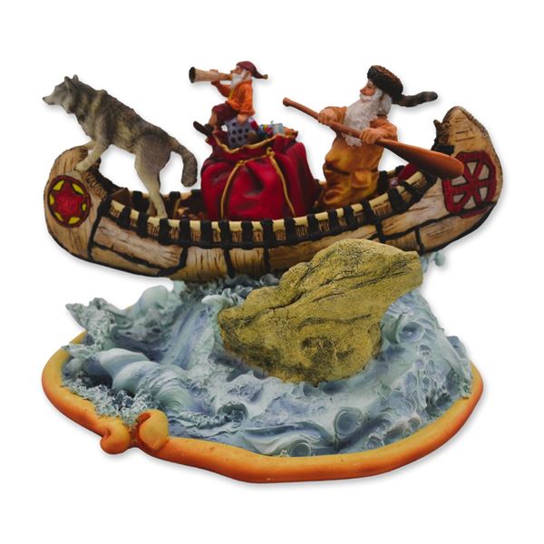 Maruri USA LE Santa's World Travels "Rapid Delivery" Sculpture, 1997