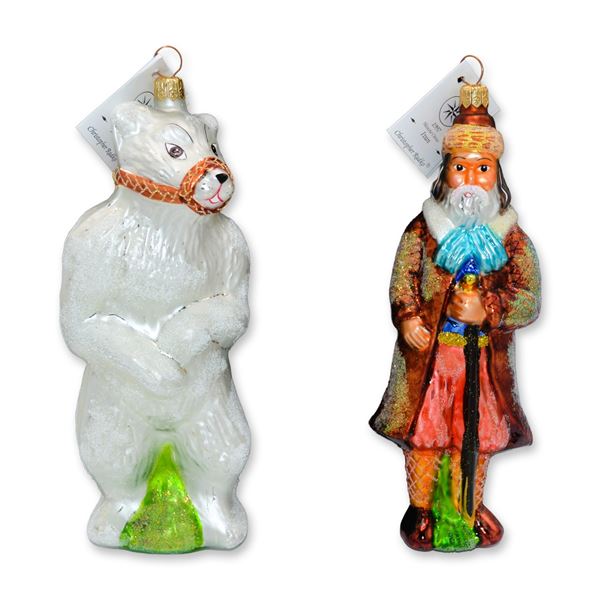 2Pc Christopher Radko LE Ornaments Ivan & Misha, 1997, W/Box
