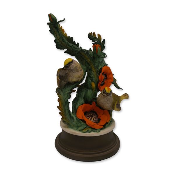 Boehm Porcelain LE Golden-Crown Kinglets Sculpture, Model Sample, 1956