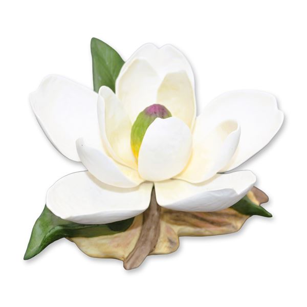 Boehm Porcelain Dixie Magnolia Floral Sculpture, 1995