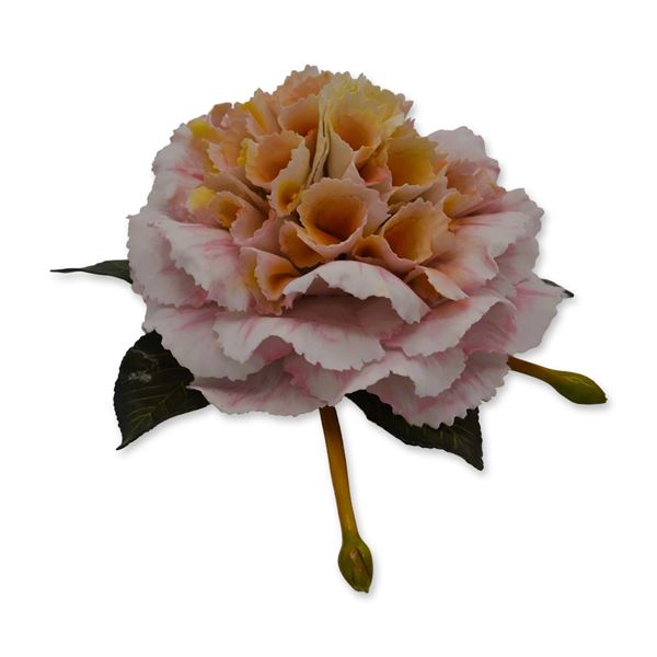 Boehm Porcelain Pat Nixon Pink Camellia Floral Sculpture, 1972