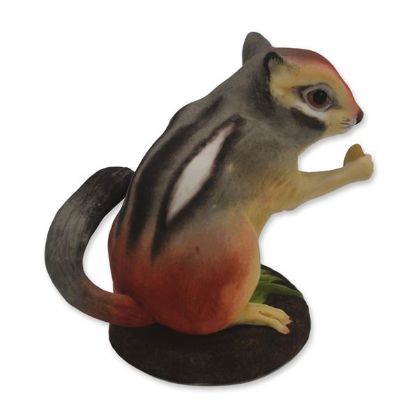 Boehm Porcelain Chipmunk, Sitting Sculpture, 1979