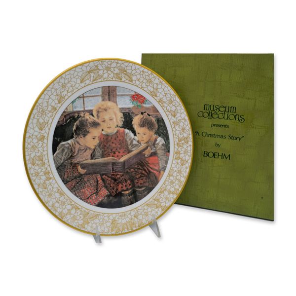 Boehm Porclelain Presents "A Christmas Story" LE Fine Bone China Plate, 1979 W/Box