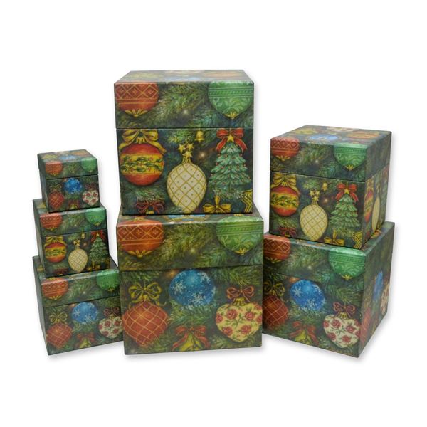 7Pc Bob's Boxes By Karen Ware Erickson Glorious Ornaments Stack Boxes, 2003