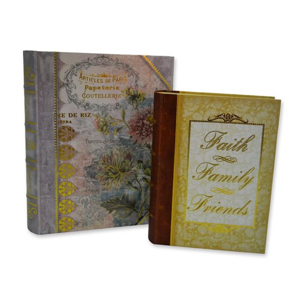 2Pc Punch Studios Family Journal & Archival Records Decorative Storage Book Formed Boxes