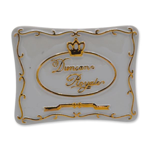 Duncan Royale Porcelain Cabinet Display Advertising Sign, Vintage