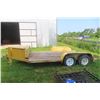 Image 1 : Bumper Hitch 12 Ft Flat Deck Tandem Trailer with Ramps, 2-5/16" Ball, 15" Rubber, 3500LB x2 Axle