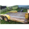 Image 7 : Bumper Hitch 12 Ft Flat Deck Tandem Trailer with Ramps, 2-5/16" Ball, 15" Rubber, 3500LB x2 Axle