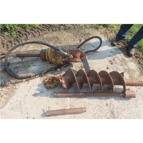 Post Hole Auger Attachment – Heavy Duty Hydraulic Drive, 12"