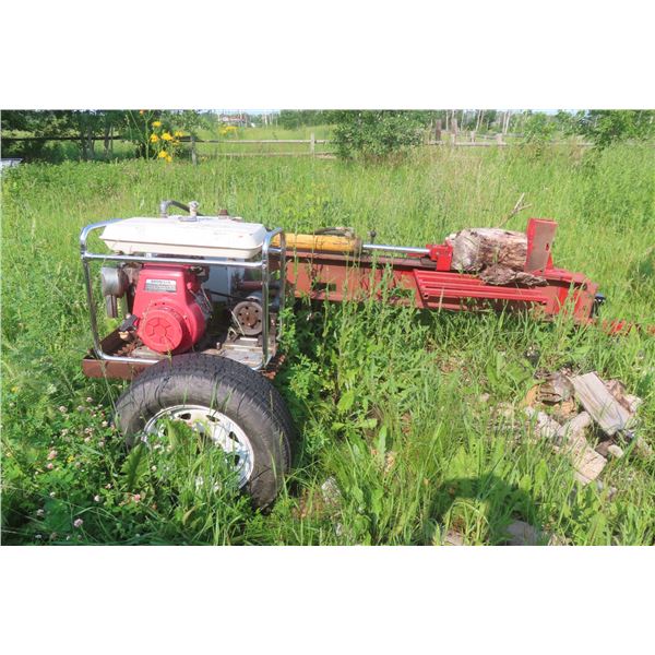 Trailer Style Hydraulic Wood Splitter – Honda Gas Driven, 48" Bed
