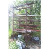 Image 1 : 2 Steel Racks 10 Ft H x 4-1/2 Ft D x 3-1/2 F W with Welding Materials: Pipe, Rod, Angle,