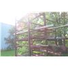 Image 4 : 2 Steel Racks 10 Ft H x 4-1/2 Ft D x 3-1/2 F W with Welding Materials: Pipe, Rod, Angle,