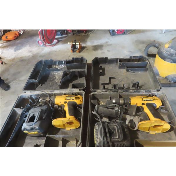 2 DeWalt 7.2V Cordless 1/2"  Drivers with Chargers, No Batteries