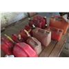 Image 4 : 12 Plastic Gas Containers and 1 Military Style Container