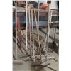Image 1 : Concrete Rakes, Posthole Digger, and Auger Bit