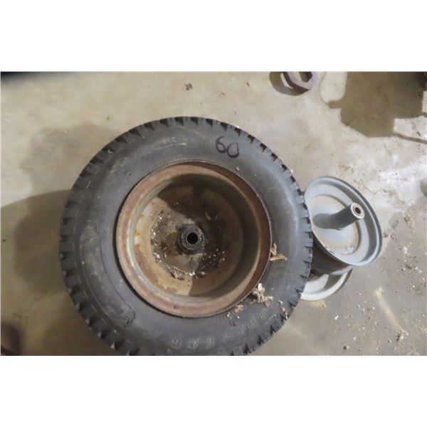 Yard Tractor Tires with Rims and 2 Rims for Wheel Barrow