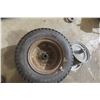 Image 1 : Yard Tractor Tires with Rims and 2 Rims for Wheel Barrow