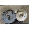 Image 4 : Yard Tractor Tires with Rims and 2 Rims for Wheel Barrow