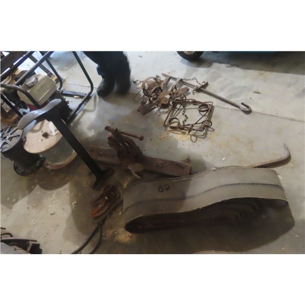 Pipe Vise, Shoe Maker Anvil, and Drive Belt