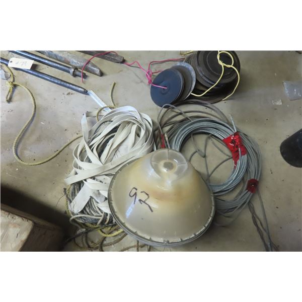 Steel Cable, Grinding Disks, Strapping, and Yard Light