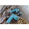 Image 2 : 3 Pipe Wrenches, Planer, Crow Bar, and 2 Power Drills