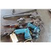 Image 4 : 3 Pipe Wrenches, Planer, Crow Bar, and 2 Power Drills
