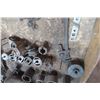 Image 4 : Rolling Wood Shelf Cart with Wrenches, Pipe, Oil Filter Wrenches, Oversize Sockets & More