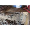 Image 6 : Rolling Wood Shelf Cart with Wrenches, Pipe, Oil Filter Wrenches, Oversize Sockets & More