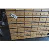 Image 2 : 60-Pigeon-Hole Drawer Cabinet on Steel Legs 51 x 67 x 19"  with Screws, Window Points +
