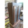 Image 2 : Wood Gun Cabinet with Glass Doors and Drawer,  62" x 32" x 14"