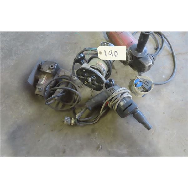 Hilti Grinder, Porter-Cable Jig Saw, Drywall Driver, and Porter-Cable Router