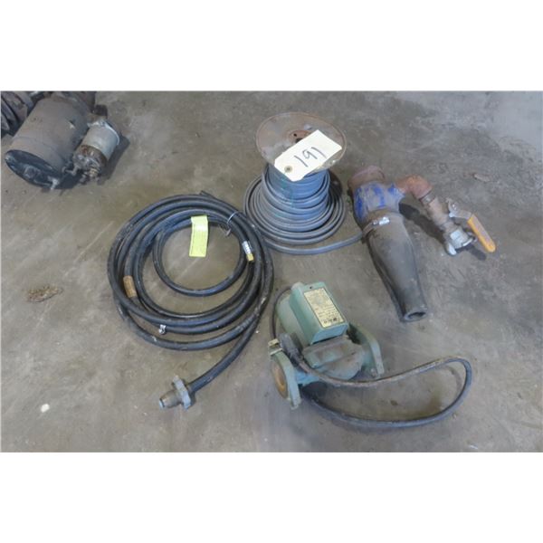 Propane Hose, Circulating Pump, and Shut-Off Nozzle