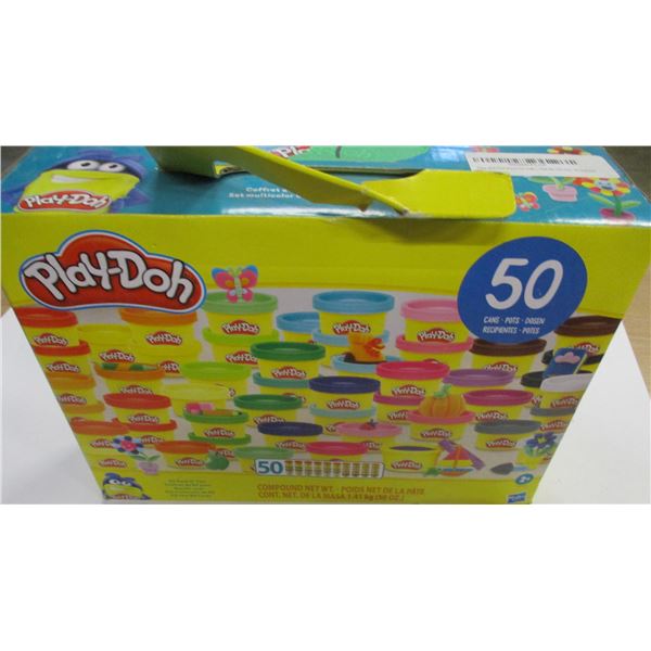 SHELF PULLS (AS IS):  PACK OF 50 PLAYDOH TINS