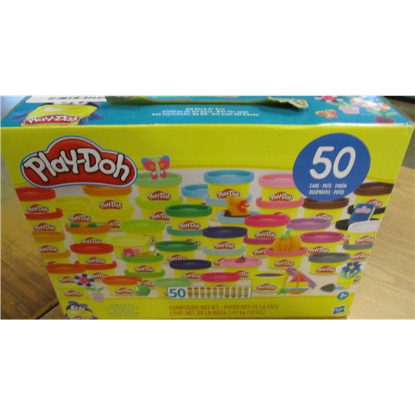 SHELF PULLS (AS IS):  PACK OF 50 PLAYDOH TINS