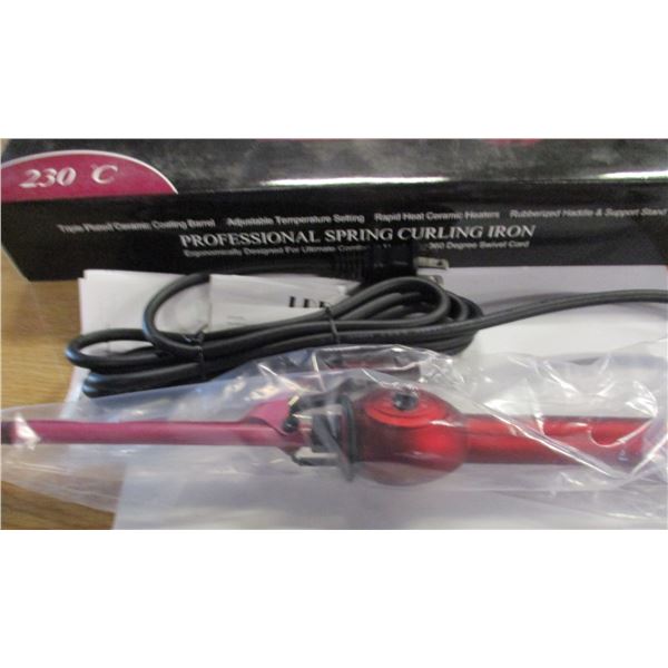 SHELF PULLS (AS IS):  PROFESSIONAL SPRING CURLING IRON