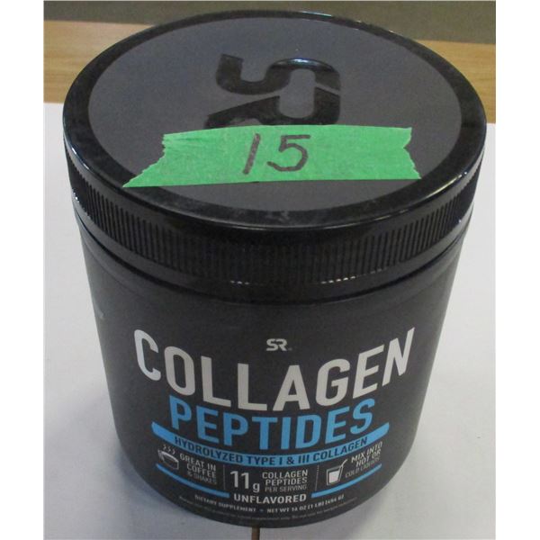 SHELF PULLS (AS IS):  CALLOGEN PEPTIDES UNFLAVORED (GREAT MIX FOR COFFEE OR SNACKS) - JAR