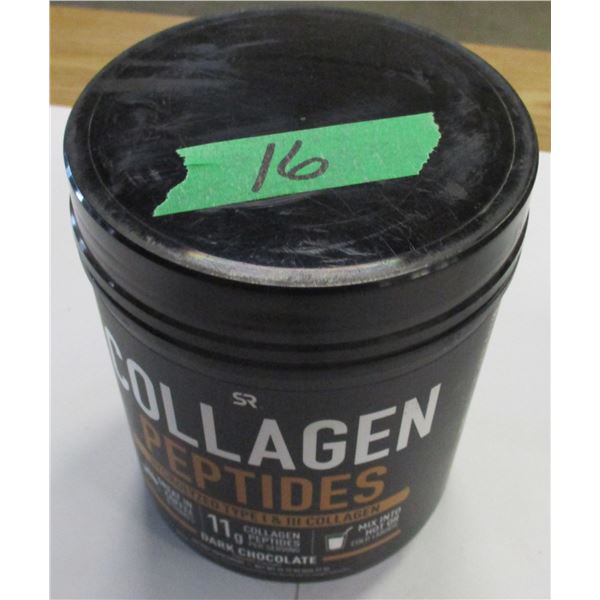 SHELF PULLS (AS IS):  COLLAGEN PEPTIDES DARK CHOCOLATE (GREAT MIX FOR COFFEE OR SNACKS)