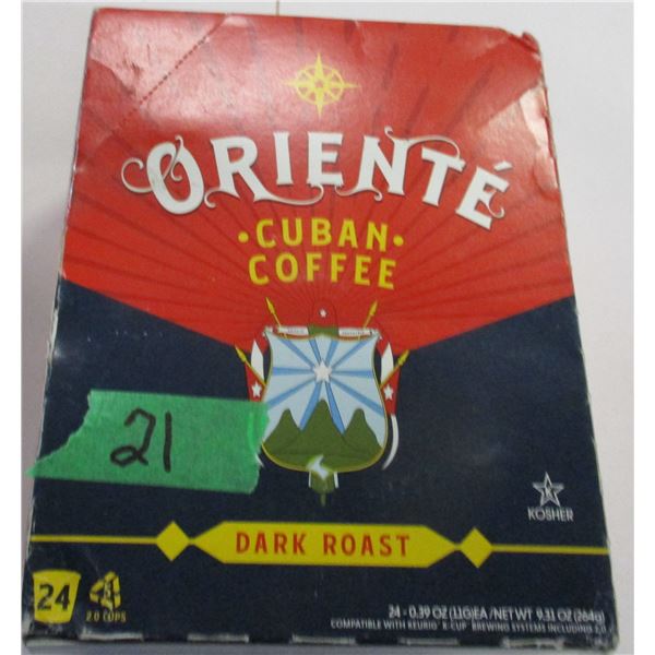 SHELF PULLS (AS IS):  ORIENTE DARK ROAST COFFEE (APPROX. 24 CUPS)