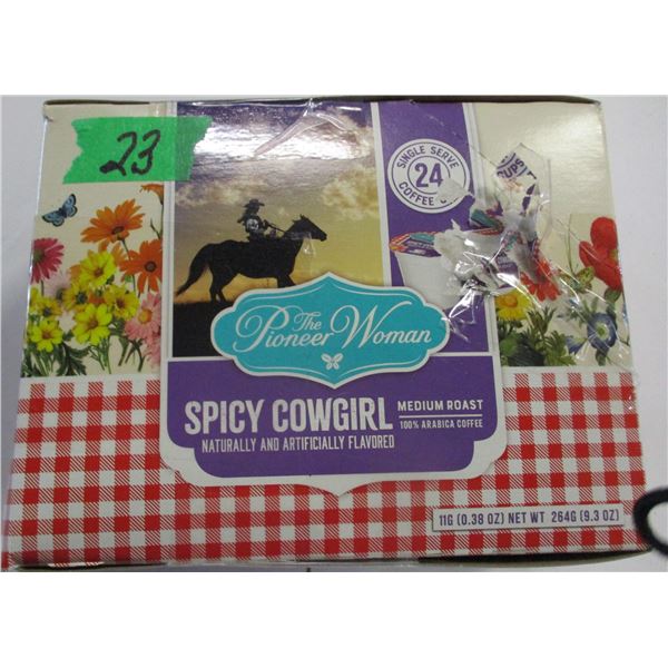 SHELF PULLS (AS IS):  PIONEER WOMEN SPICY COWGIRL MEDIUM ROAST COFFEE (APPROX. 24 CUPS) - BOX