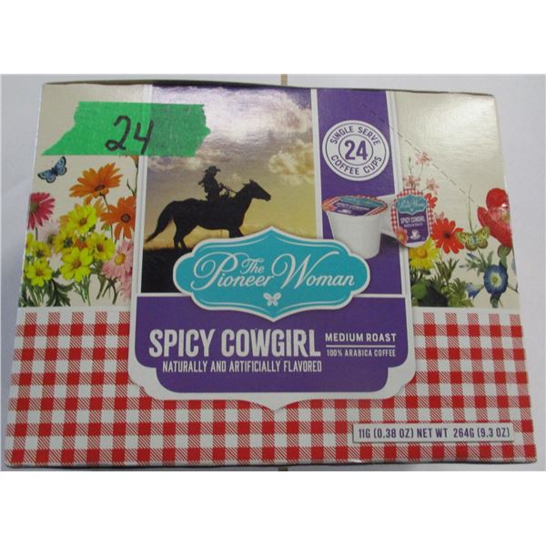 SHELF PULLS (AS IS):  PIONEER WOMEN SPICY COWGIRL MEDIUM ROAST COFFEE (APPROX. 24 CUPS) - BOX