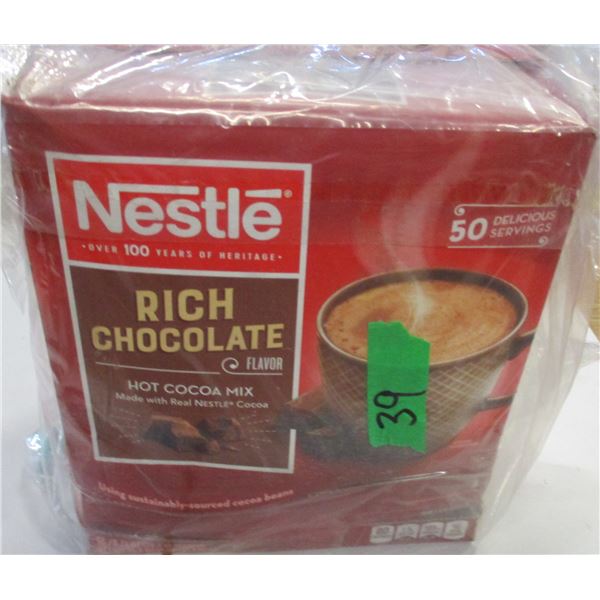 SHELF PULLS (AS IS):  NESTLE RICH CHOCOLATE (APPROX. 40 SINGLE PACKS) - BOX
