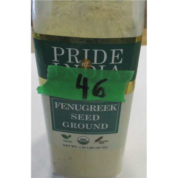 SHELF PULLS (AS IS):  GROUND FENU GREEK SEED - JAR