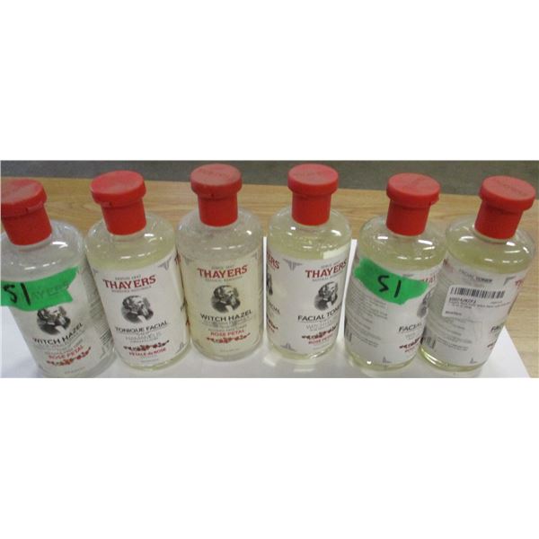 SHELF PULLS (AS IS);  THAYERS FACIAL TONER - 6 BOTTLES