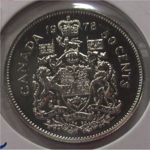 1978 PROOF CAMEO CANADA HALF DOLLAR